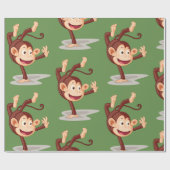 猿の一方では光沢のある包装紙 ラッピングペーパー (フラット)