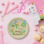 猿の子供 ペーパープレート (パーティー)