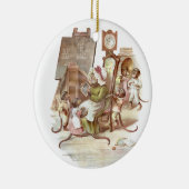 猿の学校のヴィンテージのイラストレーション セラミックオーナメント (右)
