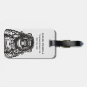 猿の宇宙飛行士は|あなたの名前を加えます ラゲッジタグ (裏面横)