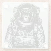 猿の宇宙飛行士 ガラスコースター (裏面)