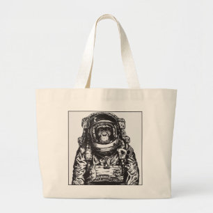 猿の宇宙飛行士 ラージトートバッグ