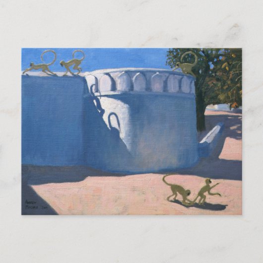 猿の寺院インド2000年 ポストカード (正面)