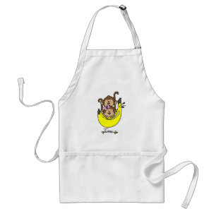 猿の対の男の子および女の子のTシャツおよびギフト スタンダードエプロン