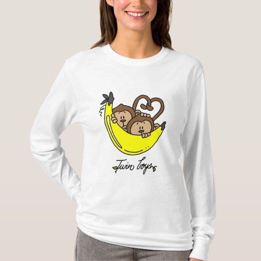 猿の対の男の子のTシャツおよびギフト Tシャツ (正面)