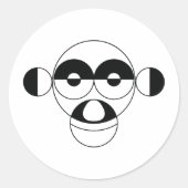 猿の干支 ラウンドシール (正面)