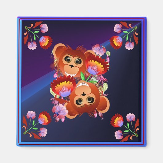 猿の年 マグネット (正面)