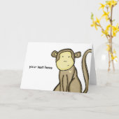 猿の恋 カード (黄色い花)