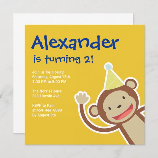 猿の招待状 招待状 (正面/裏面)