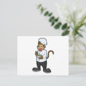 猿の料理人とボウル ポストカード (スタンド正面)