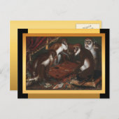 猿の旧正月-ヨーロッパの絵画 シーズンポストカード (正面/裏面)