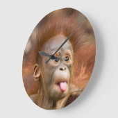 猿の時計 ラージ壁時計 (傾斜)