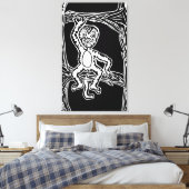 猿の木版画 キャンバスプリント (インサイチュ (寝室))