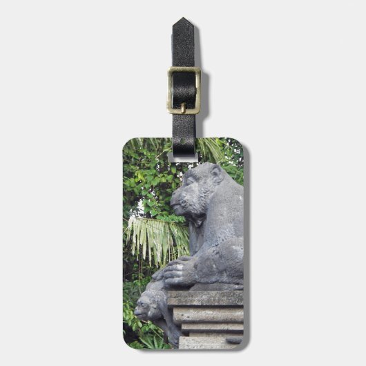 猿の森林荷物のラベル ラゲッジタグ (正面縦)