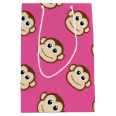 猿の漫画 ミディアムペーパーバッグ (正面)