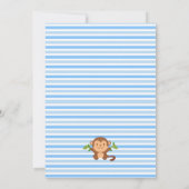 猿の男の子のベビーシャワーの招待状 招待状 (裏面)