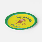 猿の紙皿の動物の誕生会 ペーパープレート (アングル)