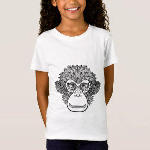 猿の落書きの顔 Tシャツ