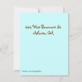 猿の誕生日の招待状 招待状 (裏面)