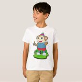 猿の誕生日ケーキ Tシャツ (正面フル)