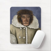 猿の身に着けているジャケット マウスパッド (マウス)
