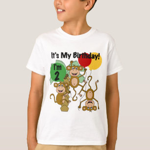 猿の輝やきの第2誕生日のTシャツおよびギフト Tシャツ