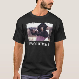 猿の進化のシュート Tシャツ