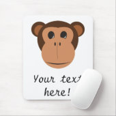 猿の頭の漫画 マウスパッド (マウス)