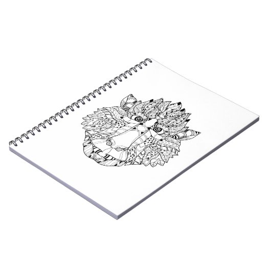 猿の頭部の落書き ノートブック (左側)