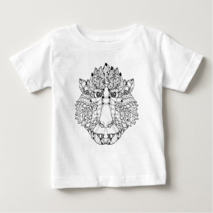 猿の頭部の落書き ベビーTシャツ