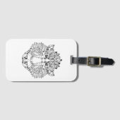 猿の頭部の落書き ラゲッジタグ (正面横)