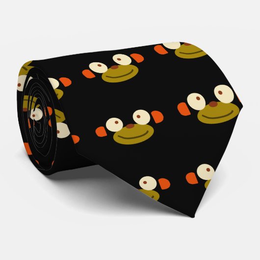 猿の顔のタイ ネクタイ (ロール)