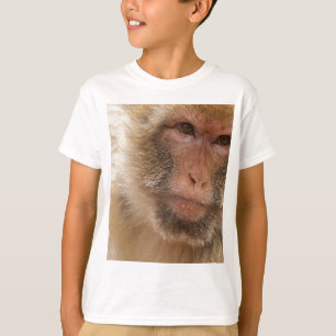 猿の顔の子供のTシャツ Tシャツ