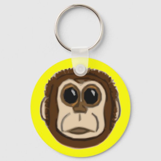 猿の顔Keychain キーホルダー (正面)