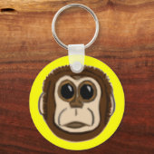 猿の顔Keychain キーホルダー (正面)