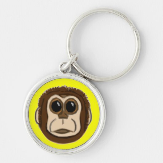 猿の顔Keychain キーホルダー (正面)