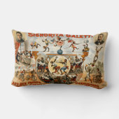 猿のSignorita Galettiのサーカスの実行 ランバークッション (裏面)