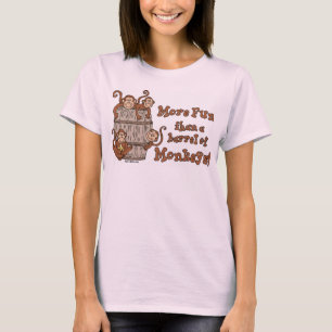 猿のTシャツのバレル Tシャツ