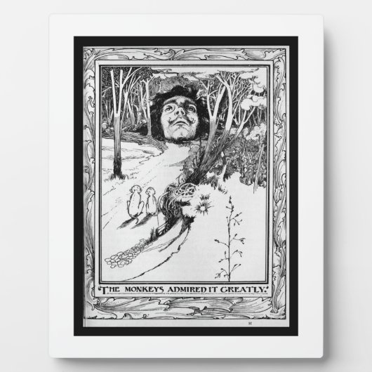 猿はそれを非常に賞賛しました フォトプラーク (正面)