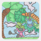 猿はどうだ？ スクエアシール (正面)