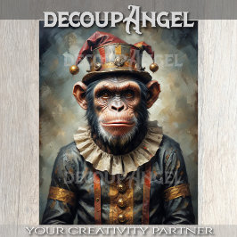 猿はサーカスから脱出した – デコページ –  薄葉紙