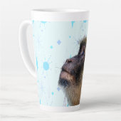 猿は世紀中頃の壁紙を見モダンる カフェラテマグ (左アングル)