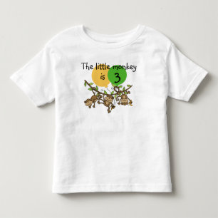 猿は少しカスタマイズ可能な誕生日のTシャツを焦がします トドラーTシャツ