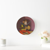 猿は猿がするのを見ます ラウンド壁時計 (ホーム)