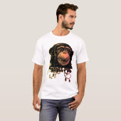 猿は猿がするのを見ます Tシャツ (正面フル)