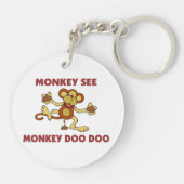 猿は猿Doo Dooを見ます キーホルダー (裏面)