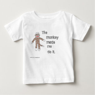 猿は私にそれをさせます ベビーTシャツ