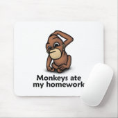 猿は私の宿題を食べました マウスパッド (マウス)