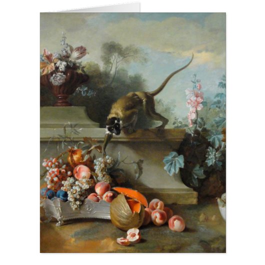 猿は誕生日Lカード花のファインアートの実を結びます (正面)