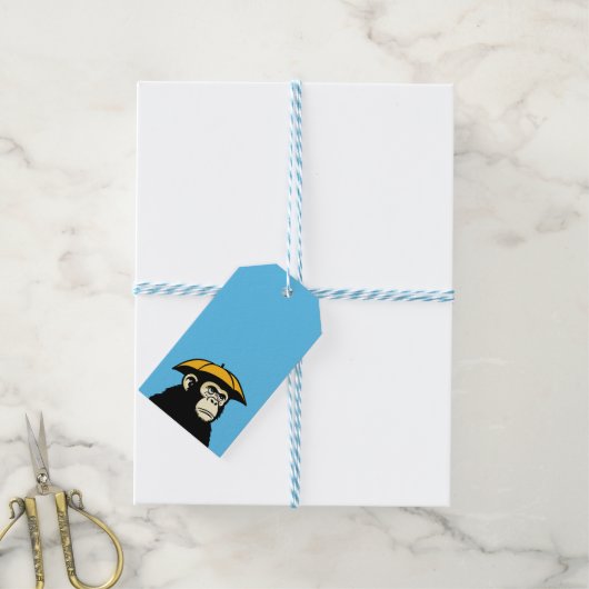 猿は雨に似ぬ ギフトタグ (より糸付き)